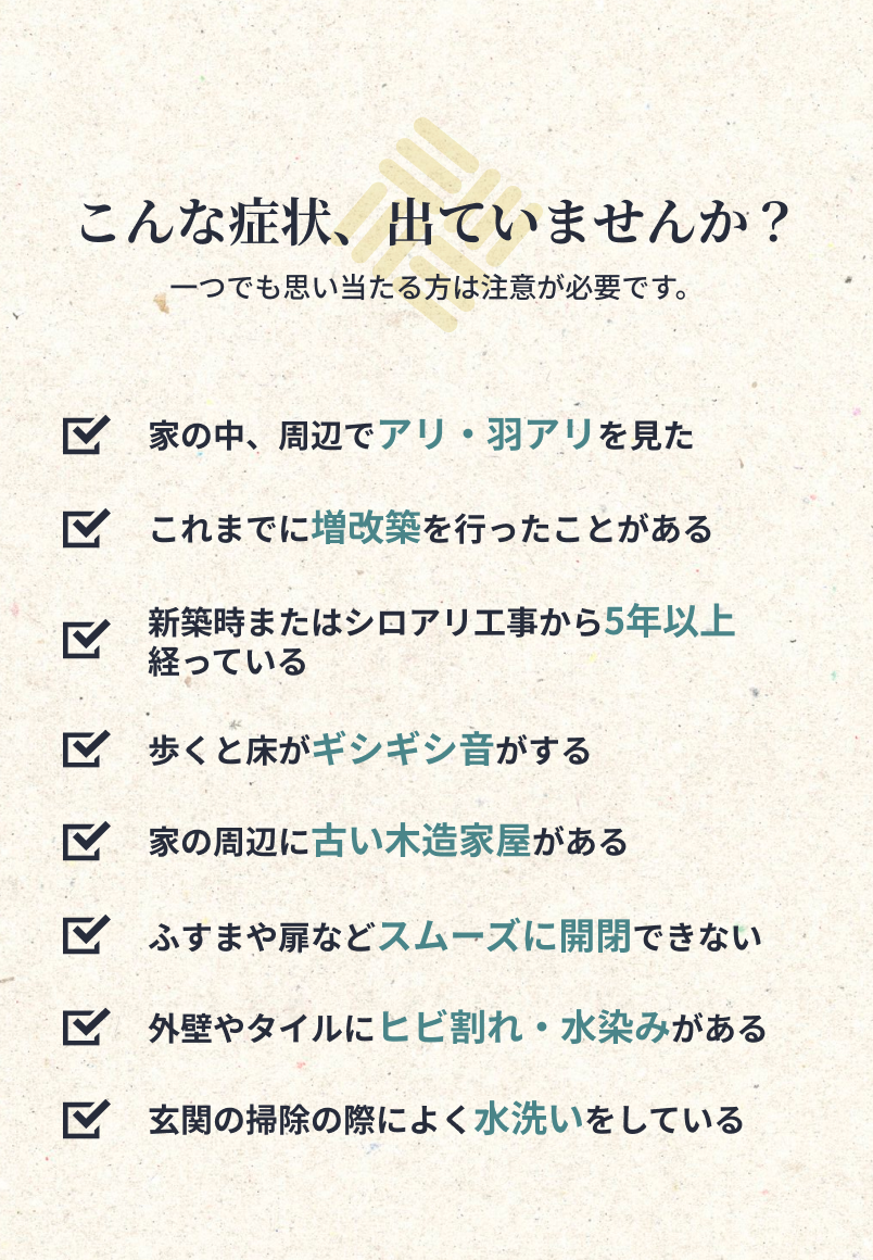 創業40年の実績と信頼 シロアリ被害即日解決！