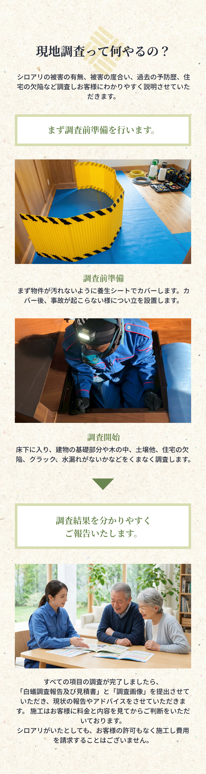 最短即日対応！現地調査って何やるの？